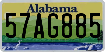 AL license plate 57AG885
