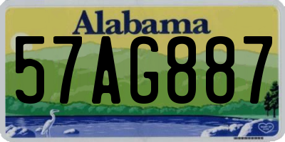 AL license plate 57AG887