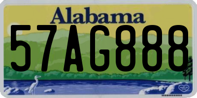 AL license plate 57AG888