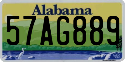 AL license plate 57AG889