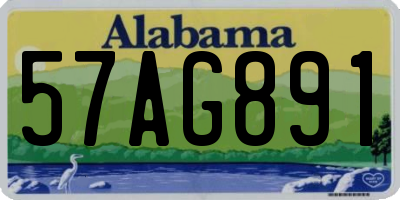 AL license plate 57AG891