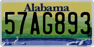 AL license plate 57AG893