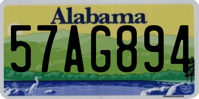 AL license plate 57AG894