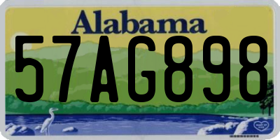 AL license plate 57AG898