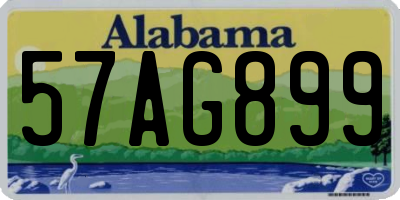 AL license plate 57AG899