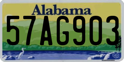 AL license plate 57AG903