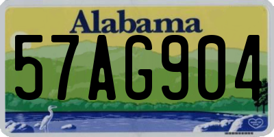 AL license plate 57AG904