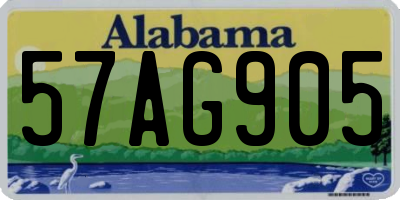 AL license plate 57AG905