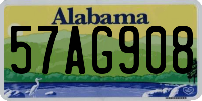 AL license plate 57AG908