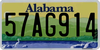AL license plate 57AG914
