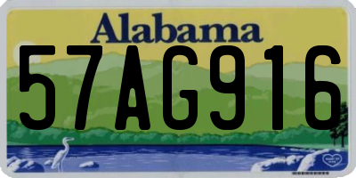 AL license plate 57AG916