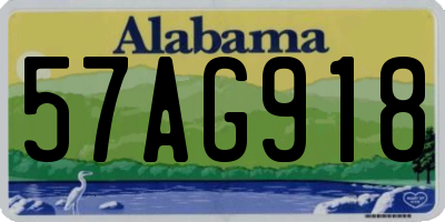 AL license plate 57AG918