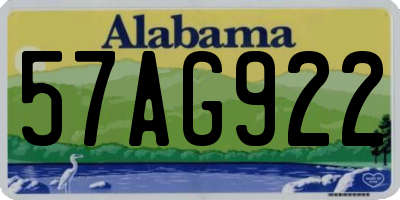 AL license plate 57AG922