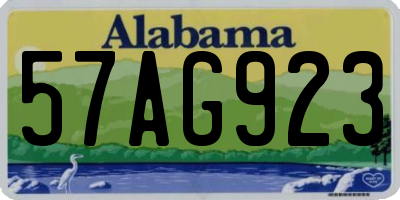 AL license plate 57AG923