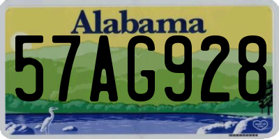 AL license plate 57AG928