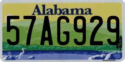 AL license plate 57AG929