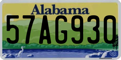 AL license plate 57AG930