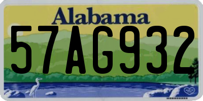 AL license plate 57AG932