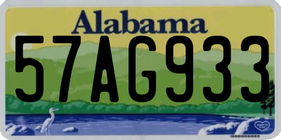 AL license plate 57AG933