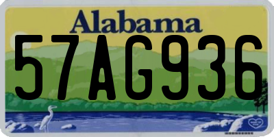AL license plate 57AG936