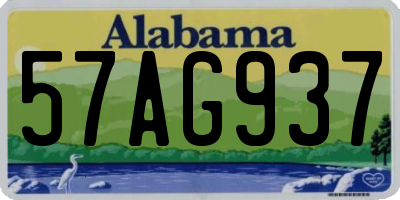 AL license plate 57AG937