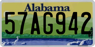 AL license plate 57AG942