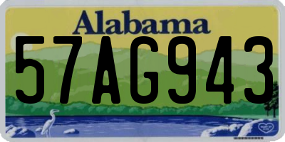 AL license plate 57AG943