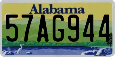 AL license plate 57AG944