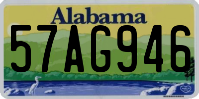 AL license plate 57AG946
