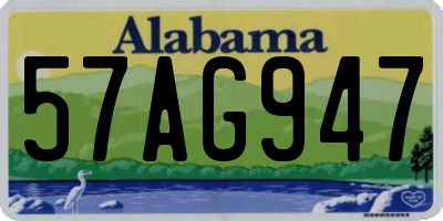AL license plate 57AG947