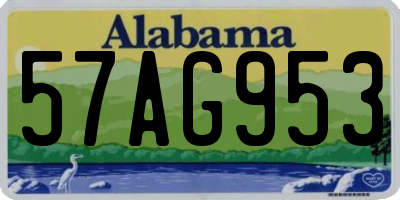 AL license plate 57AG953