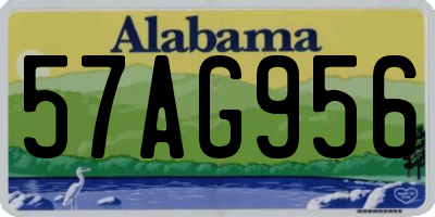 AL license plate 57AG956