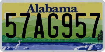 AL license plate 57AG957