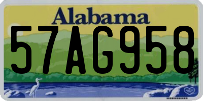 AL license plate 57AG958