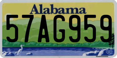 AL license plate 57AG959