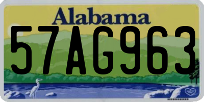 AL license plate 57AG963