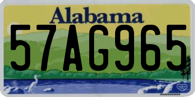 AL license plate 57AG965