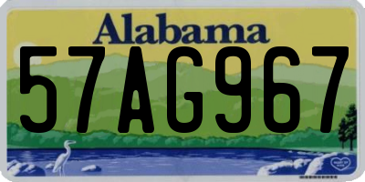 AL license plate 57AG967