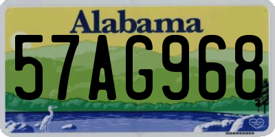 AL license plate 57AG968