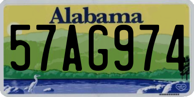 AL license plate 57AG974