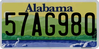 AL license plate 57AG980