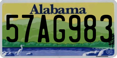 AL license plate 57AG983