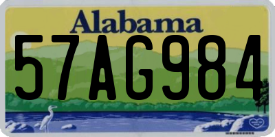 AL license plate 57AG984