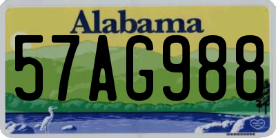 AL license plate 57AG988