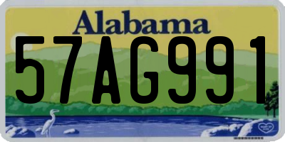AL license plate 57AG991