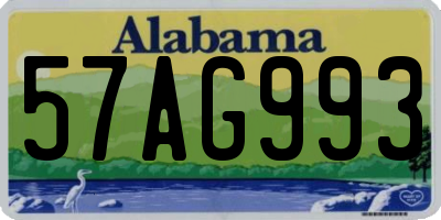 AL license plate 57AG993