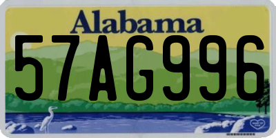 AL license plate 57AG996