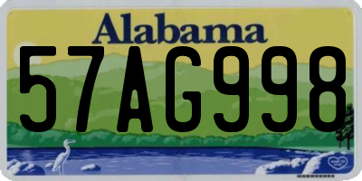 AL license plate 57AG998