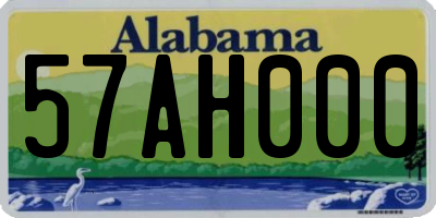 AL license plate 57AH000
