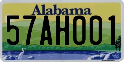 AL license plate 57AH001